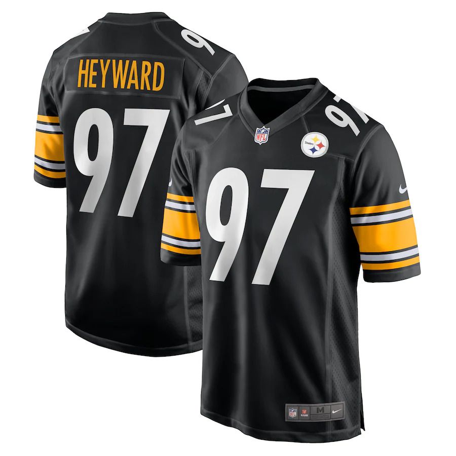 Men Pittsburgh Steelers #97 Cameron Heyward Nike Black Game Team NFL Jersey->pittsburgh steelers->NFL Jersey